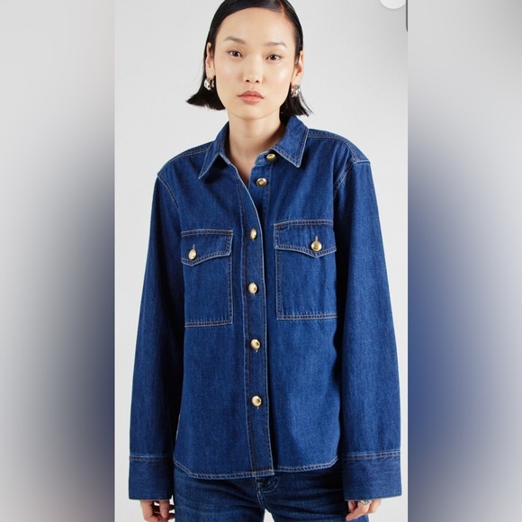 Blue Jean Jacket with Western Details and Relaxed Fit - Picture 2 of 5